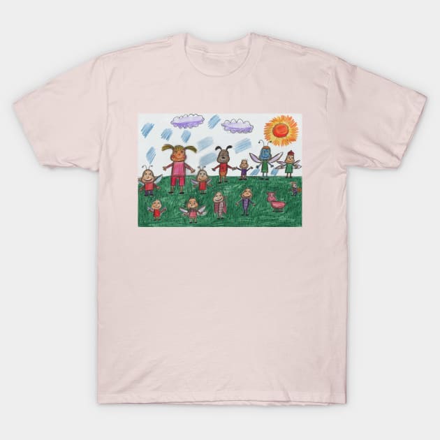 Cute Bugs from Childrens Fantasies T-Shirt by Mila-Ola_Art